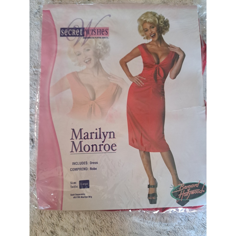 Secret Wishes Marilyn Monroe Red Costume Dress Bernard of Hollywood Large 880143